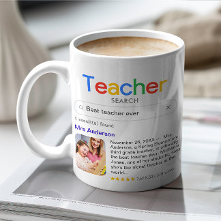 Best Teacher/in Search Results Foto & Message Kaffeetasse
