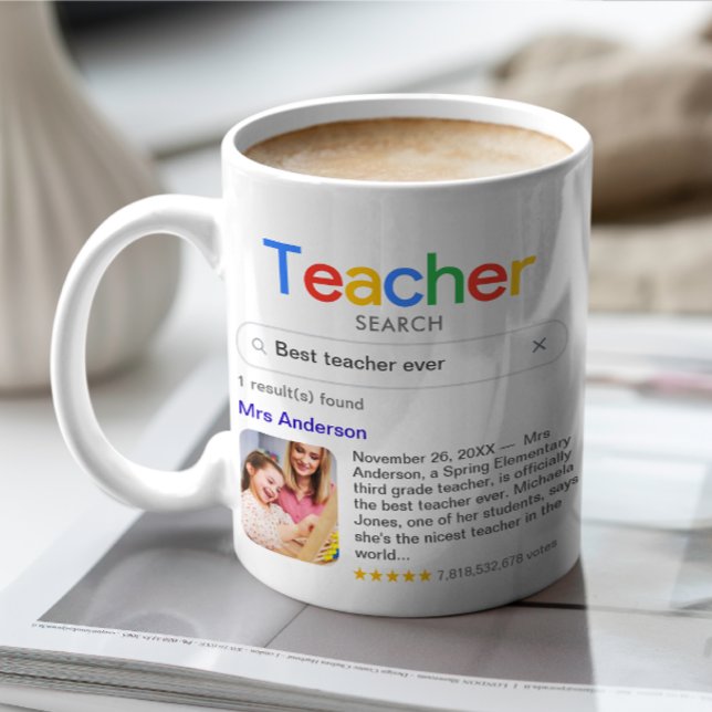 Best Teacher/in Search Results Foto & Message Kaffeetasse (Von Creator hochgeladen)