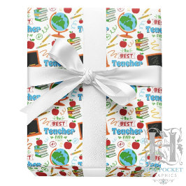 Best Teacher Wrapping Paper Geschenkpapier