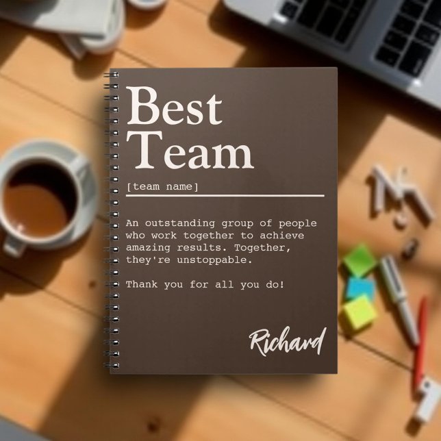 Best Team Definition Custom Coworker-Bewertung Notizblock (Von Creator hochgeladen)