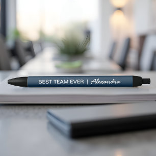 Best Team je Custom Employee Appreciation Navy Kugelschreiber