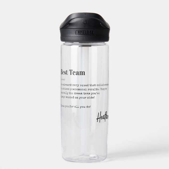 Best Team Thank You Employee Appreciation Gift  Trinkflasche (Rückseite)