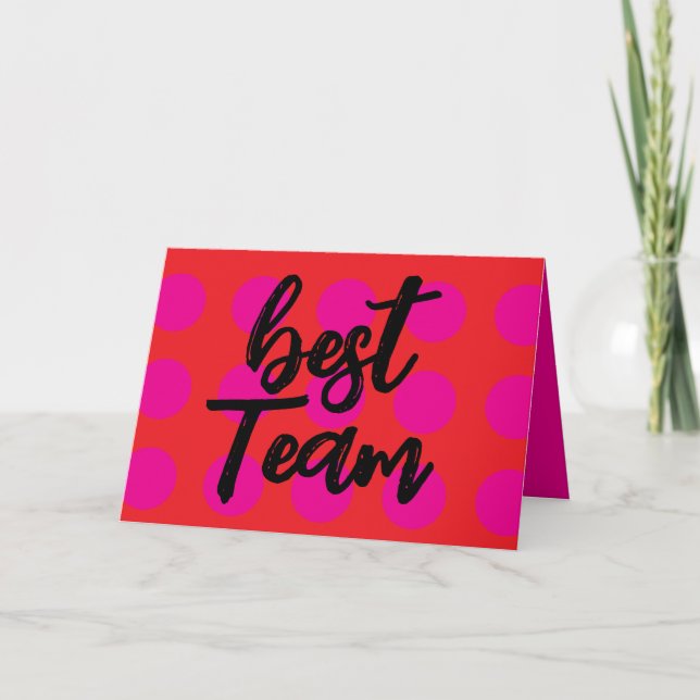 "Best Team"-Wertungskarte für Mitarbeiter Ankündigung (Vorderseite)