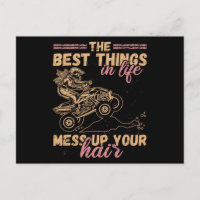 Best Things In Life Mess Up Hair ATV Quad Biker