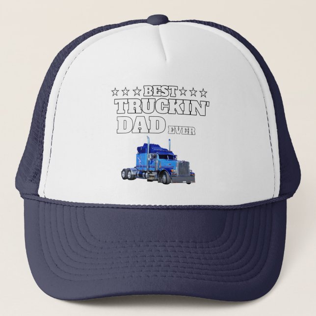 Best truckin' dad ever  truckerkappe (Vorderseite)