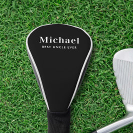 Best Uncle Ever Monogram Black Golf Headcover