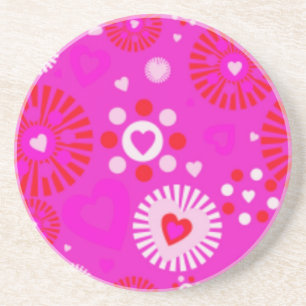 BEST UNTERSETZER - PINK FUSHIA HERZSTYLE - GIFTS