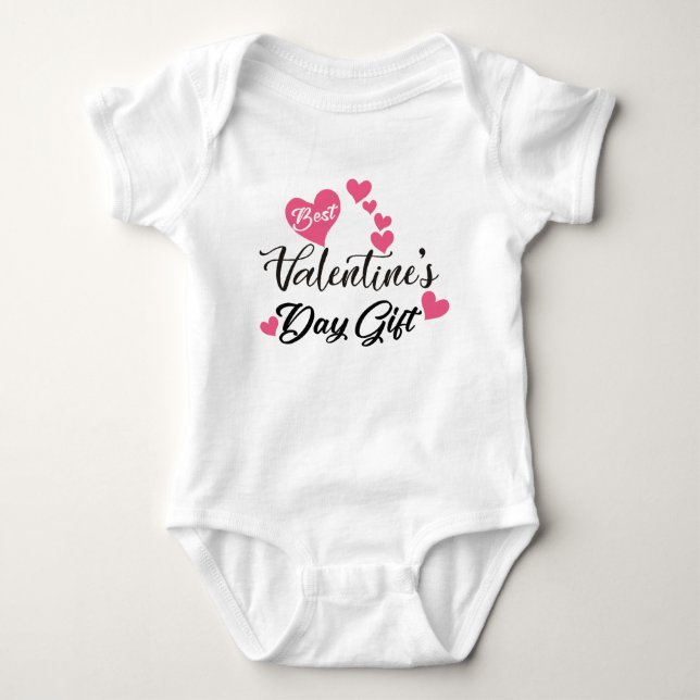 Best Valentines Day Baby Bodysuit - Cute Gift Desi Baby Strampler (Vorderseite)
