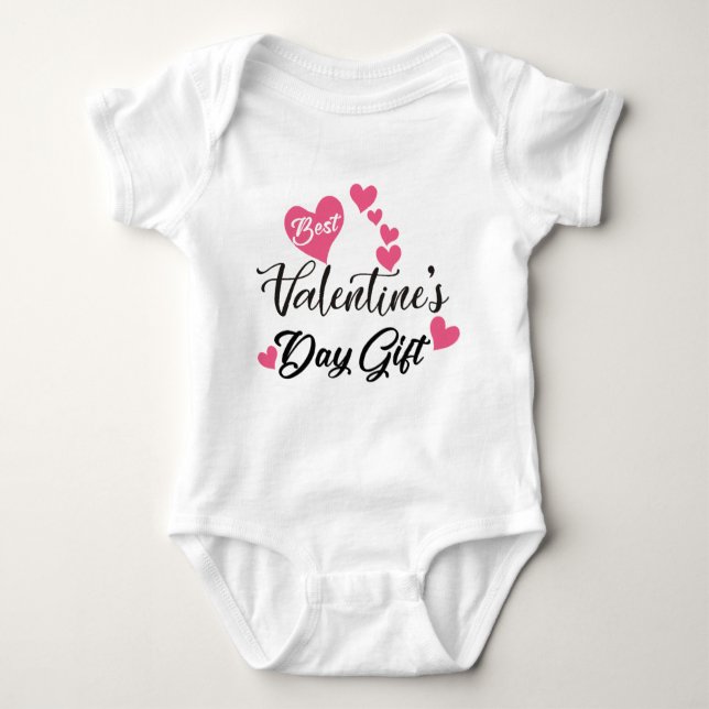 Best Valentines Day Baby Bodysuit - Cute Gift Desi Strampler (Vorderseite)