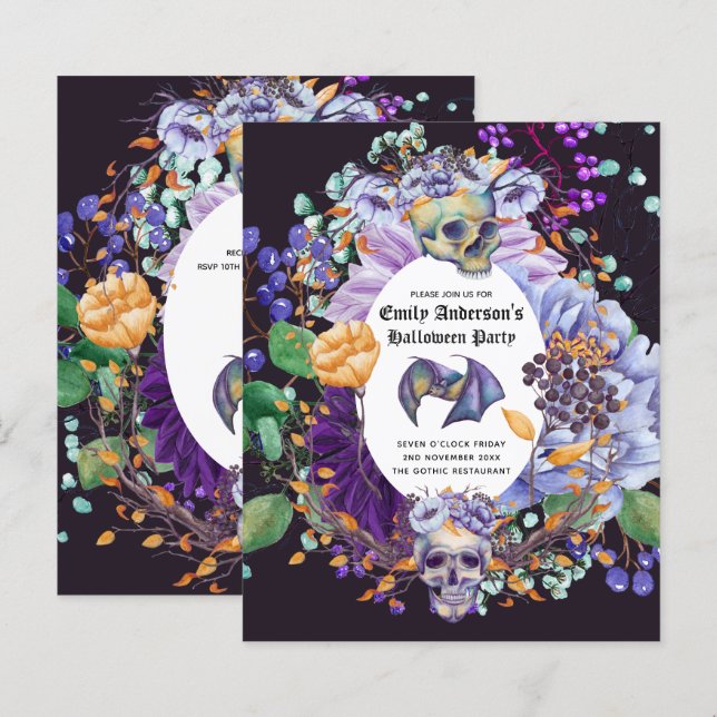 Best Value HALLOWEEN laden Skulls Pumpkins Budget  (Vorne/Hinten)