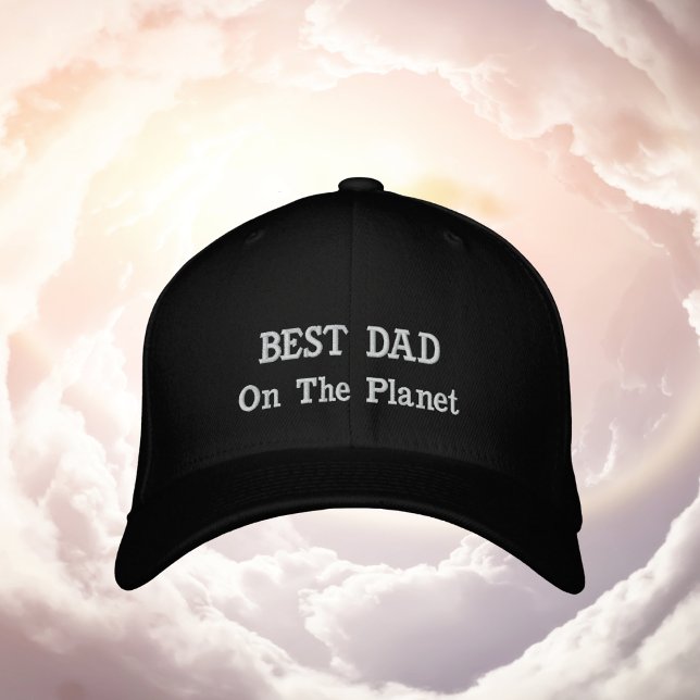 BEST VATER auf dem Planeten Bestickte Baseballkappe (BEST DAD On The Planet Embroidered Baseball Cap)