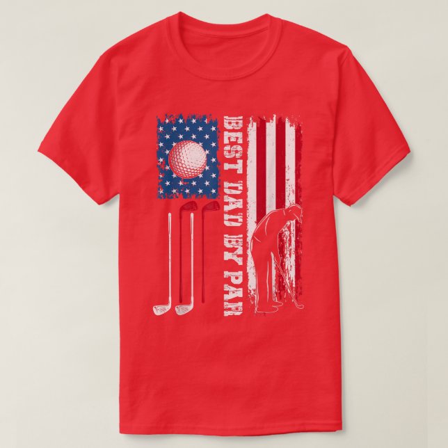 Best Vater by Par Golf Vater Amerikanischer Vater  T-Shirt (Design vorne)