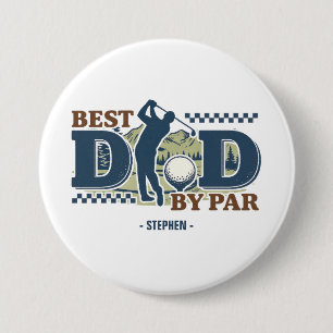 Best Vater by Par - Golf Vater Silhouette Design Button