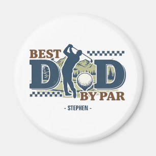 Best Vater by Par - Golf Vater Silhouette Design Magnet