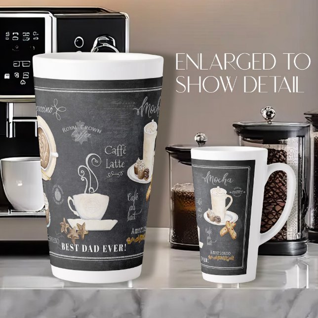 Best Vater Chalkboard Typografie Kaffee in Schokol Milchtasse (Von Creator hochgeladen)