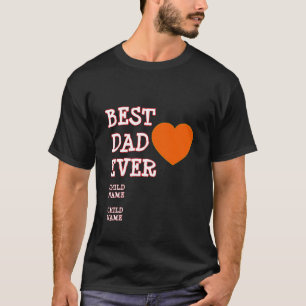 BEST VATER EVENT Schwarzes Herz T-Shirt