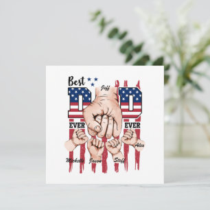 Best Vater Ever - Fist Bump USA Flag - 4 Kids