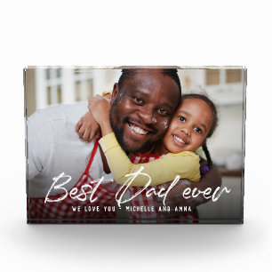 BEST VATER EVER Modernes, trendiges Script Fotoblock