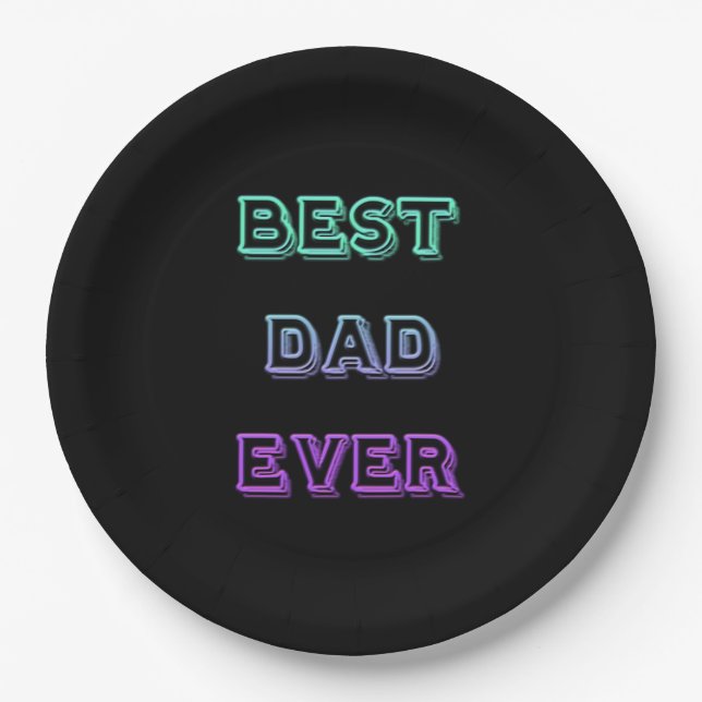 BEST VATER EVER Paper Teller 9" (Vorderseite)