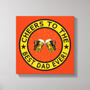 BEST VATER EVER Sonderbearbeitungsdruck Leinwanddruck