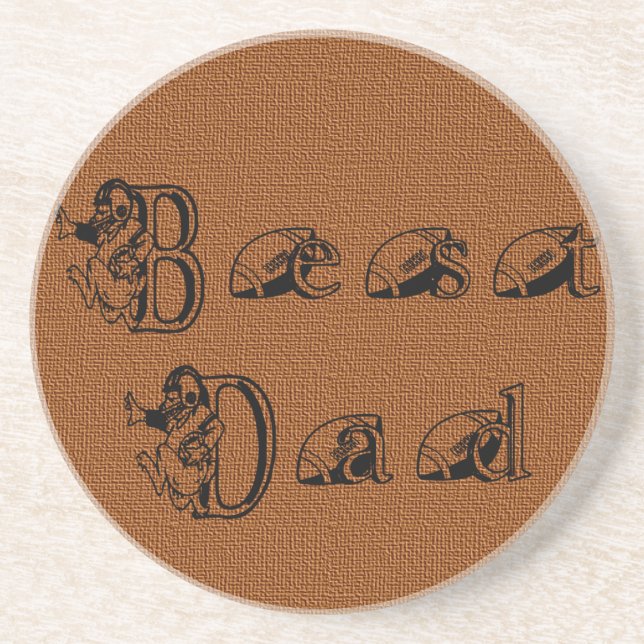 Best Vater Football Text Untersetzer (Vorne)