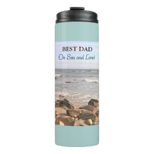 Best Vater Foto Wavy Atlantic Ocean Blue Sky Thermosbecher