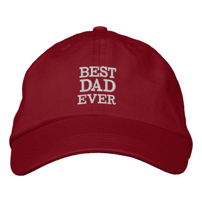 BEST VATER JE BESTICKTE BASEBALLKAPPE (Vorderseite)