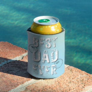 Best Vater je Grunge Typografy Foto Dosenkühler