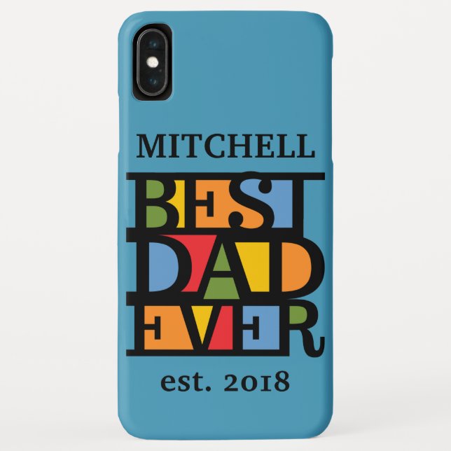BEST VATER JE individuelle Name & JAHRE Case-Mate iPhone Hülle (Rückseite)