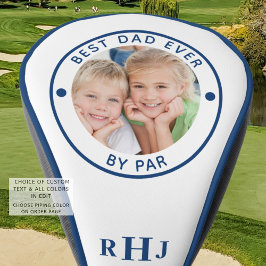 BEST VATER JE NACH PAR Foto Monogramm Blau Golf Headcover