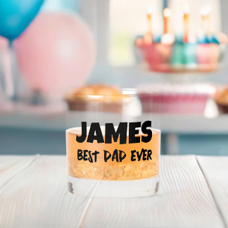 BEST VATER JE PERSONALISIERTE WEISSE GLASGLAS WHISKYGLAS
