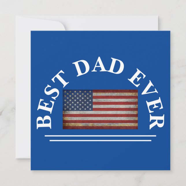 BEST VATER JE USA FLAG CUSTOMIZE LAND FLAG EINLADUNG (Vorderseite)