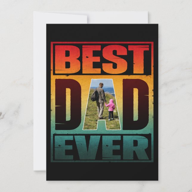 BEST VATER JE VATER TAG PERSONALISIERTES BILD EINLADUNG (Vorderseite)