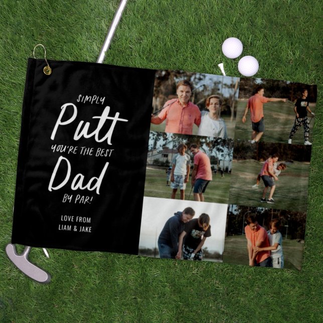 Best Vater Par Multi-Foto Golf Vathage Day Golfhandtuch (Von Creator hochgeladen)