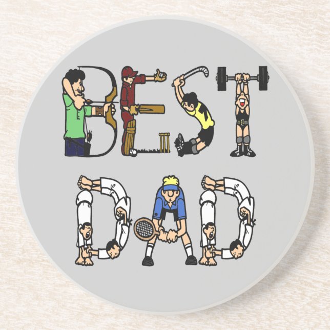 Best Vater Sports Text Untersetzer (Vorne)