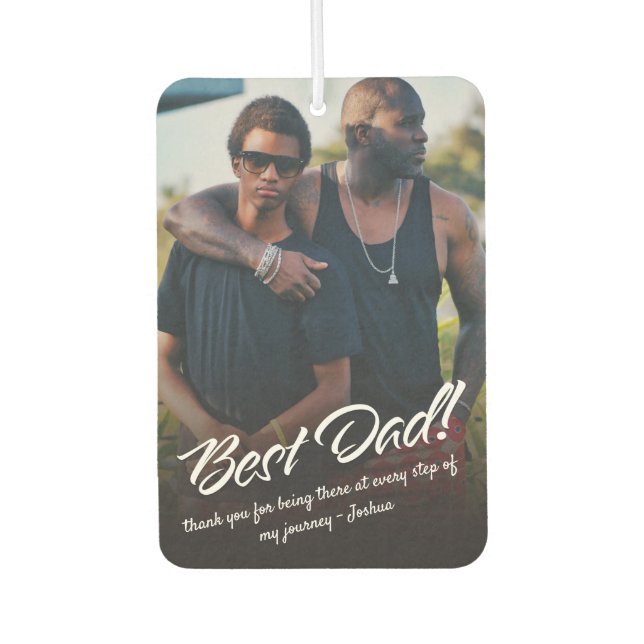 Best Vater Typografy Custom Foto Autolufterfrischer (Vorderseite)