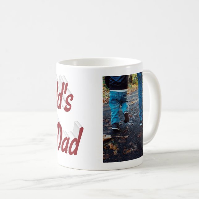 Best Vater Vathers Day Foto bordeauxrot Kaffeetasse (VorderseiteRechts)