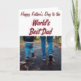 Best Vater Vathers Day Foto burgundy Karte
