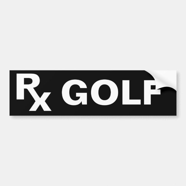 BEST-Verschreibung - RX GOLF - Sport Autoaufkleber (Vorne)