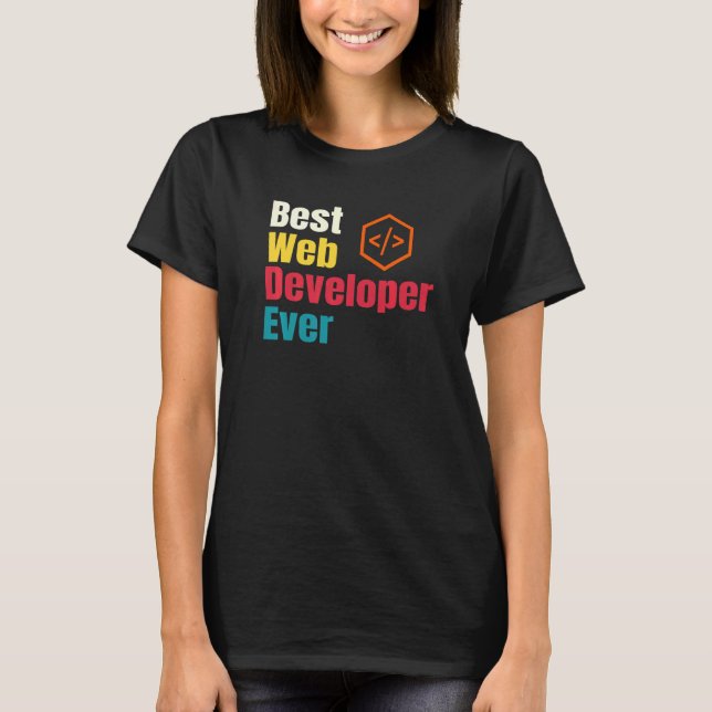 Best Web Developer Website Programmer Coder Comput T-Shirt (Vorderseite)
