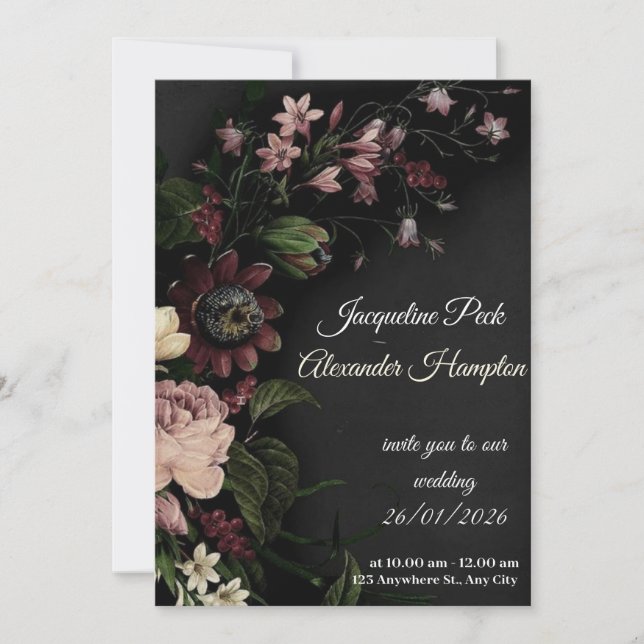 best wedding purple card einladung (Vorderseite)