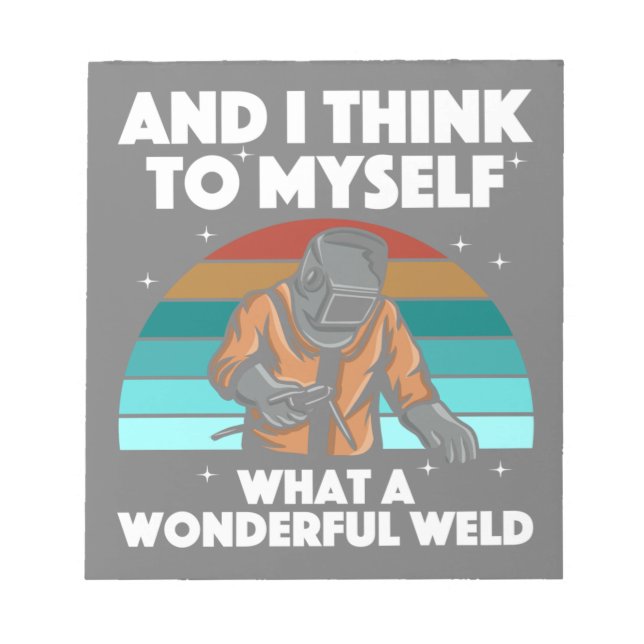 Best Welding Art Men Women Arc Welder Pipeliner II Notizblock (Vorderseite)