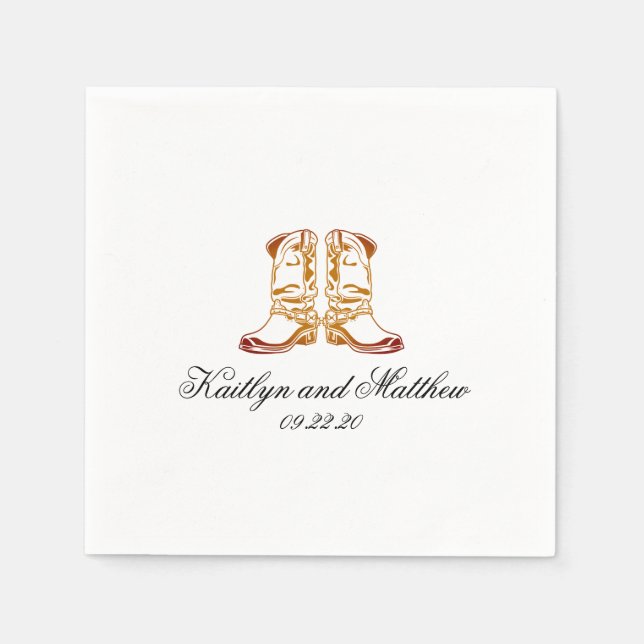Best Western Dark Brown Wedding Serviette (Vorderseite)