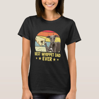 Best Whippet Vater je Retro Vintager Vater Tag T-Shirt