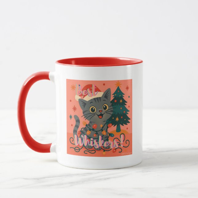 Best Whiskers! Cute & Funny Cat Tasse (Links)