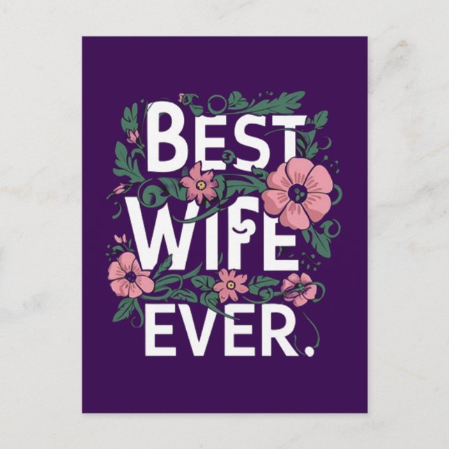 Best Wife ever Postkarte (Vorderseite)