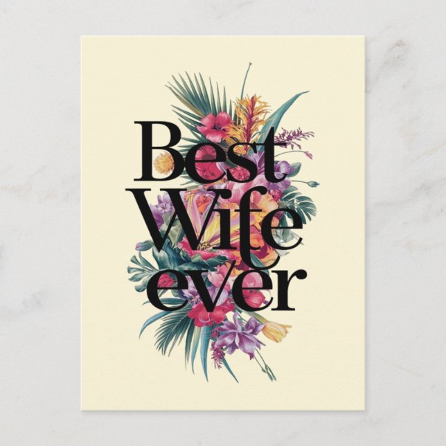 Best wife ever  postkarte (Vorderseite)