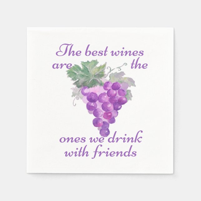 Best Wines One, das wir mit dem Preis für Freunde  Serviette (Vorderseite)