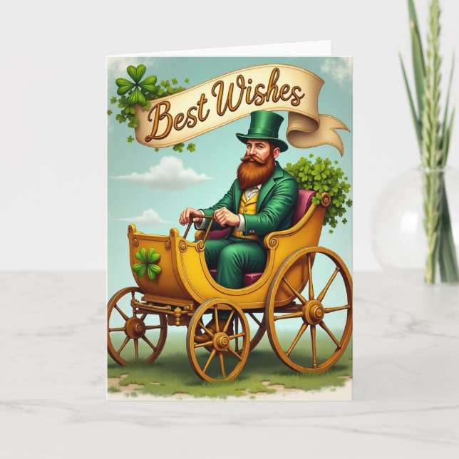 Best Wishes Emerald Man Card Karte (Vorderseite)