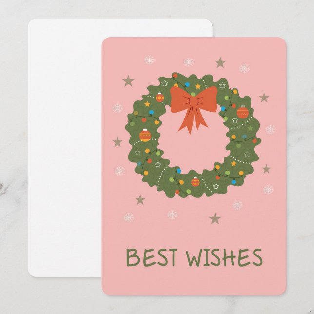 Best wishes Flat Greeting Card Karte (Vorne/Hinten)